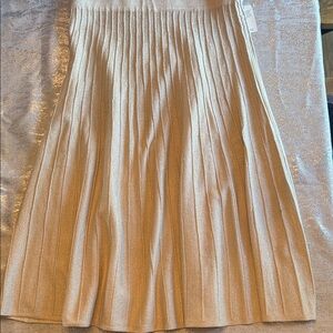 Fever Gold A-Line Pleated Skirt